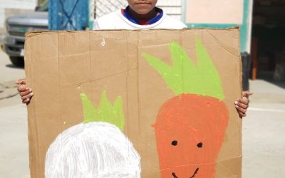 Plasmando las verduras