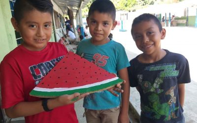 Trabajando con material reciclado