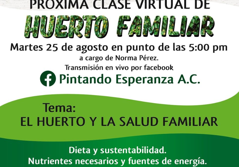 Próxima clase virtual de Huerto Familiar